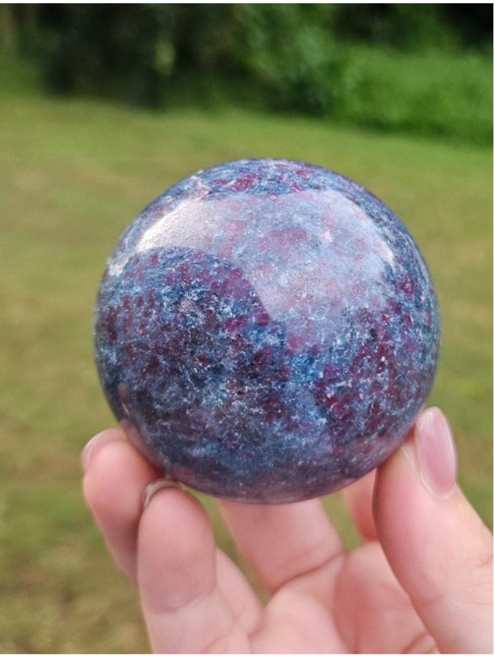Ruby zoisite sphere 2.3 in